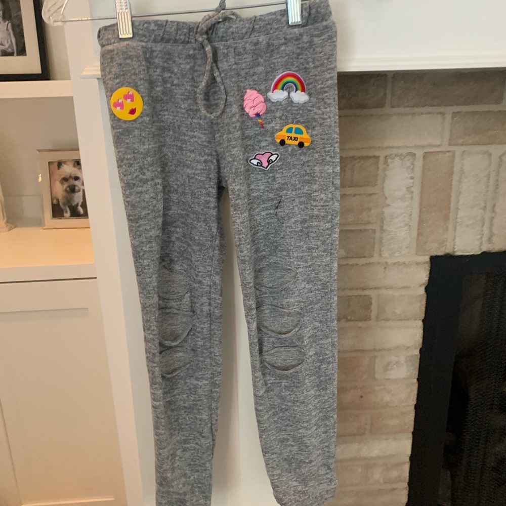 malibu sugar girls gray sweatpants